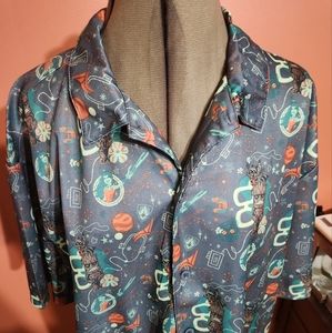 Marvel Guardians Of The Galaxy Mens Button Down Shirt Size Extra Large XL